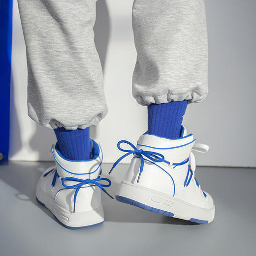 「克莱因蓝款」鮀品新款男鞋 克莱因蓝高帮大头板鞋休闲男款运动鞋 商品图3