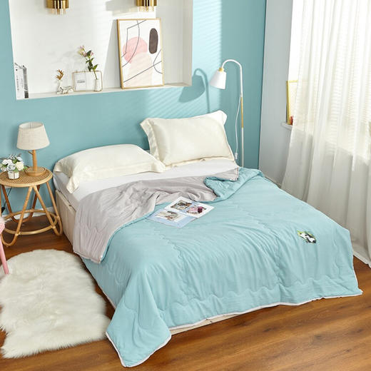 金丝莉（KINTHERI）  竹香水洗被 天蓝色 商品图2