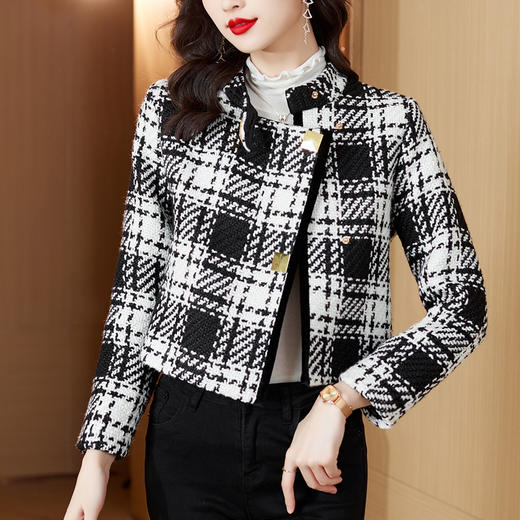 法式感小香风轻奢洋气名媛气质长袖外套减龄HR-WS22589 商品图0