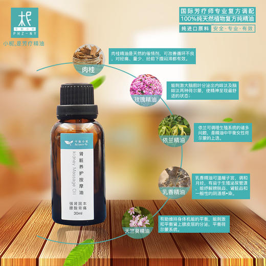 肾脏养护按摩油30ml  纯植物复方养生精油 商品图1