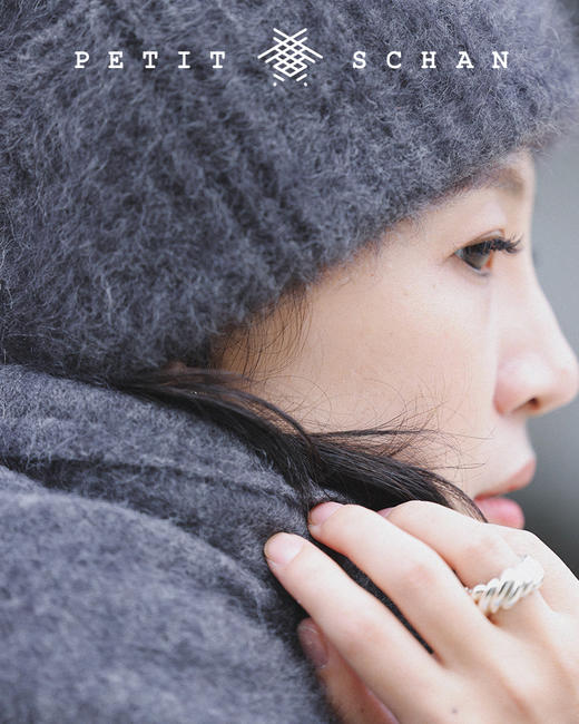 PETIT SCHAN小闪 #42 totoro龙猫 顶ji纯貉绒纱线针织冷帽/大披肩围巾 商品图11