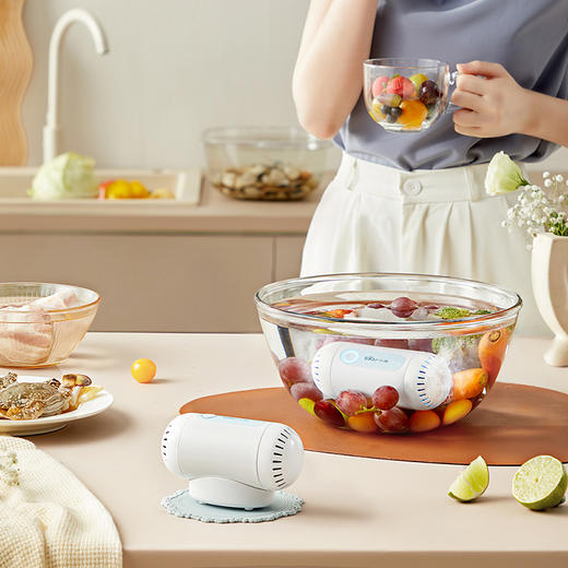 【小程序】小熊果蔬清洗机家用洗菜净化器双核无线洗水果神器 SJQ-B09F5 白色 商品图3