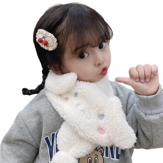 【超舒适！柔软！儿童男女围巾】儿童围巾秋冬季保暖可爱宝宝韩版毛绒防寒宝宝新款卡通男女同披肩 商品图4