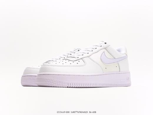 耐克Nike Air Force 1 Low淡葡萄紫空军一号低帮百搭休闲运动板鞋CU3449-100女鞋 商品图4