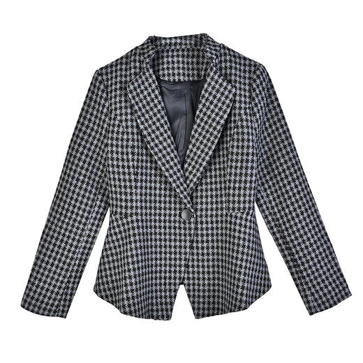 小香风千鸟格短外套，洋气西装领职业百搭上衣AHM-hmnz81360 商品图4