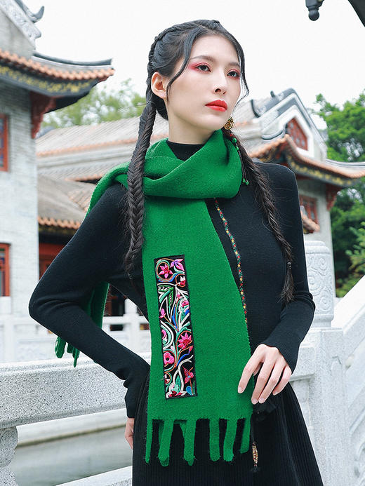 宁安如梦毛线围巾 /   红色 黄色 蓝色 绿色  / 现货 商品图0