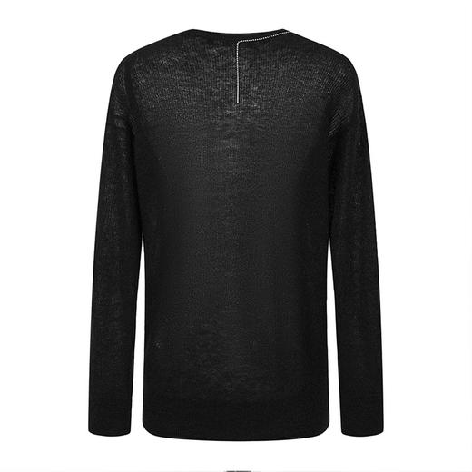 MAX MARA 2023春夏新品 女士修身V领针织衫毛衣 黑色 FLINT 商品图1