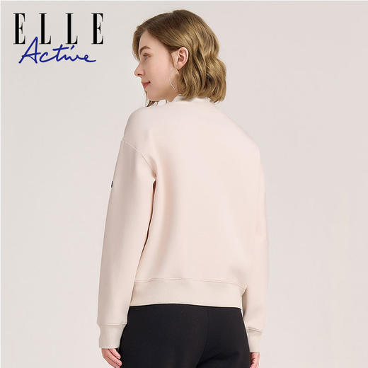 ELLE Active 秋冬新款女士卫衣特色领口休闲百搭柔软套头衫 商品图4