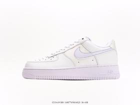 耐克Nike Air Force 1 Low淡葡萄紫空军一号低帮百搭休闲运动板鞋CU3449-100女鞋