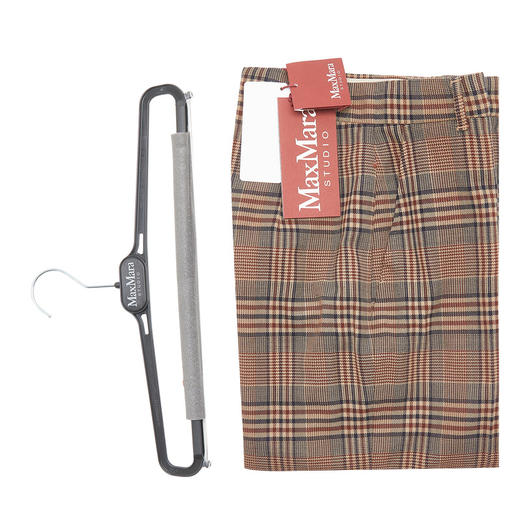MAX MARA 麦丝玛拉 女士SHEREE格纹长裤 棕色格纹 商品图2