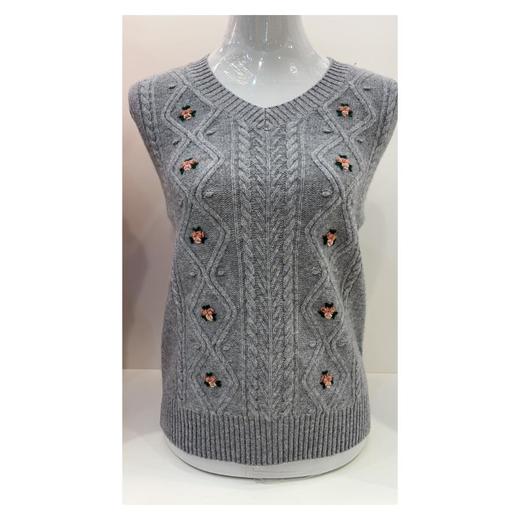 3楼鹿王V领女式羊绒套衫 商品图0