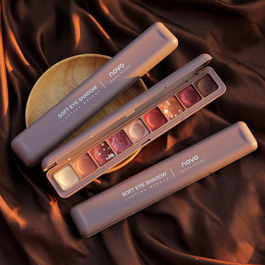 NOVO眼影闪粉键盘指尖九色土豆泥眼影盘ins超火珠光平价防水网红 商品图0