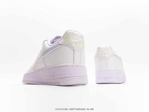 耐克Nike Air Force 1 Low淡葡萄紫空军一号低帮百搭休闲运动板鞋CU3449-100女鞋 商品图5