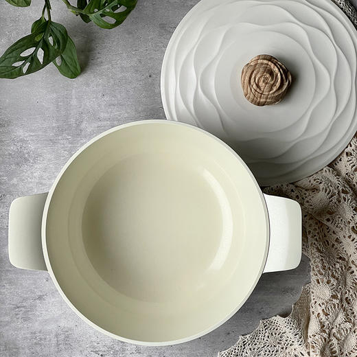 阿米尔 森林之花情绪SPA系列健康环保耐用陶瓷不粘锅具18cm汤锅 商品图3