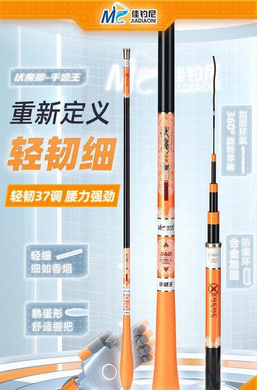 佳钓尼鲫鱼竿超轻超细超硬鱼竿手杆伏魔鲫鱼杆手感王 商品图0