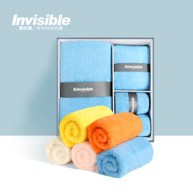 隐形盾 抗菌防霉防螨不掉毛浴巾毛巾组合四条装