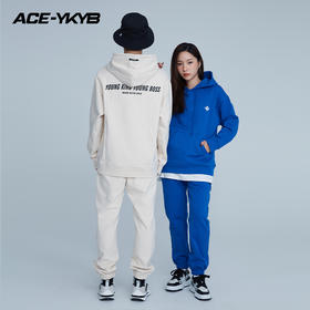 YKYB2025秋新款时尚套装女连帽套头卫衣松紧腰系带束脚卫裤情侣款