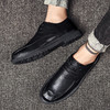 夏季男鞋休闲商务正装黑色小皮鞋大头鞋韩版圆头马丁靴透气西装男 商品缩略图3