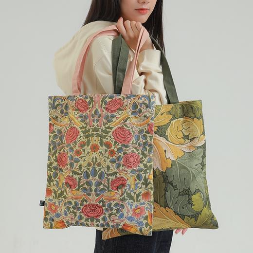 V&A博物馆工艺美术大师系列威廉·莫里斯茛苕叶玫瑰草莓小偷印花帆布包 商品图2