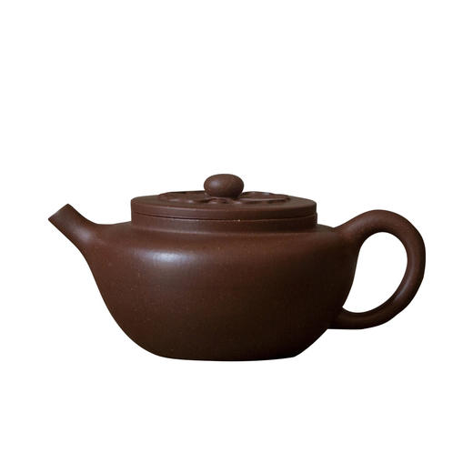 茶香记  底槽青 柿蒂纹圆壶  紫砂壶 经典器型 古典雅致 简洁实用 商品图4