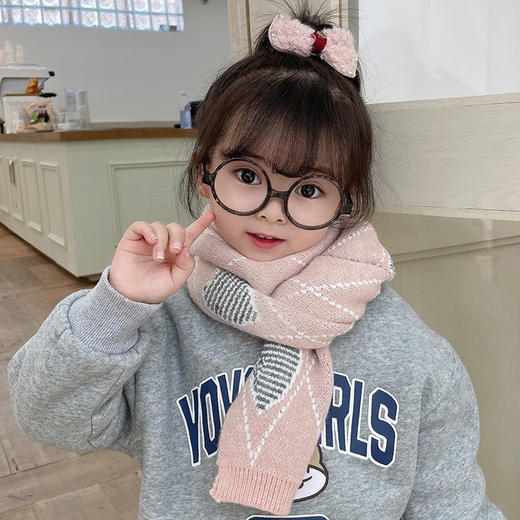 【新款时尚儿童围巾】儿童宝宝韩版ins儿童围巾批发秋冬季新款男女童防风可爱时尚披肩 商品图0