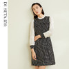 玳莎小香风泡泡袖连衣裙2022秋冬新款拼接假两件设计感粗花呢裙子 CD35301 商品缩略图0