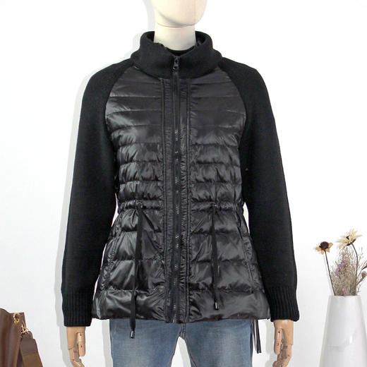 FOCALS福柯斯新款时尚休闲短款拼接薄羽绒服外套F2Y3D526N1 商品图0