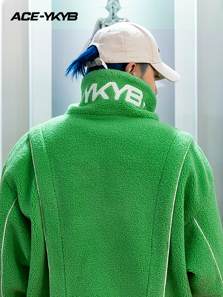 YKYB羊羔毛外套女秋冬时尚百搭套头情侣上衣