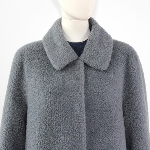 FOCALS福柯斯冬季新款直筒长款纯色羊毛泰迪熊大衣外套FRG8K759AB 商品图3