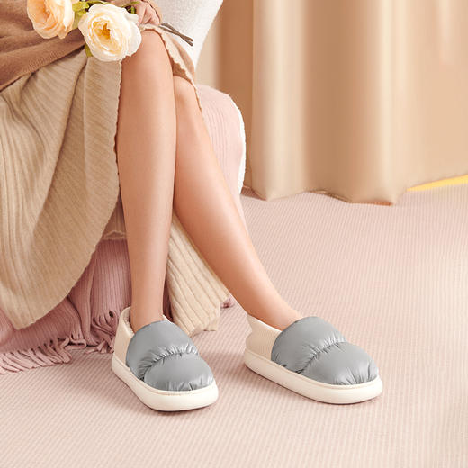 【多样屋专柜】-多样屋软乎乎棉拖鞋女冬季2022新款包跟拖鞋棉 商品图3