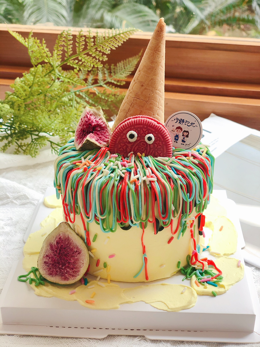 四寸怪兽粉色奥利奥奶油蛋糕 下单前请仔细阅读商品详情