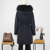 FOCALS福柯斯新款休闲拼接连帽毛领中长款派克羽绒服FYJDD820B7 商品缩略图2