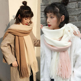 围巾女韩版百搭长款加厚网红保暖女士可爱毛线学生围脖冬款