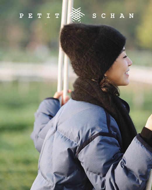 PETIT SCHAN小闪 #42 totoro龙猫 顶ji纯貉绒纱线针织冷帽/大披肩围巾 商品图4