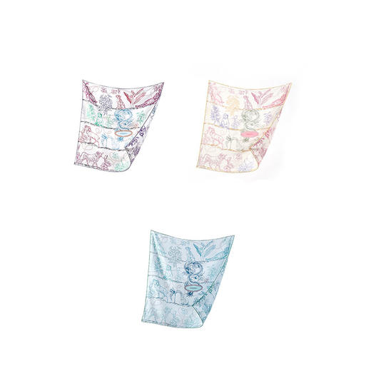 WENSLI/万事利 森林狂想曲-双面印花大方巾 香氛礼盒 商品图0