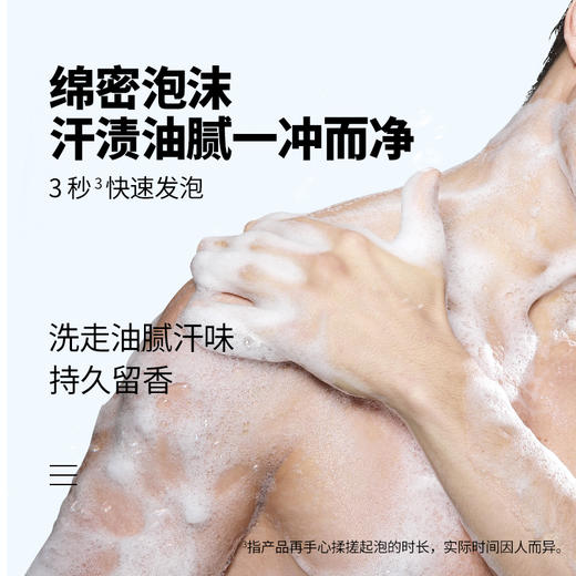 杰威尔男士劲爽冰感沐浴露夏季男生专用沐浴乳沐浴液500g 商品图4
