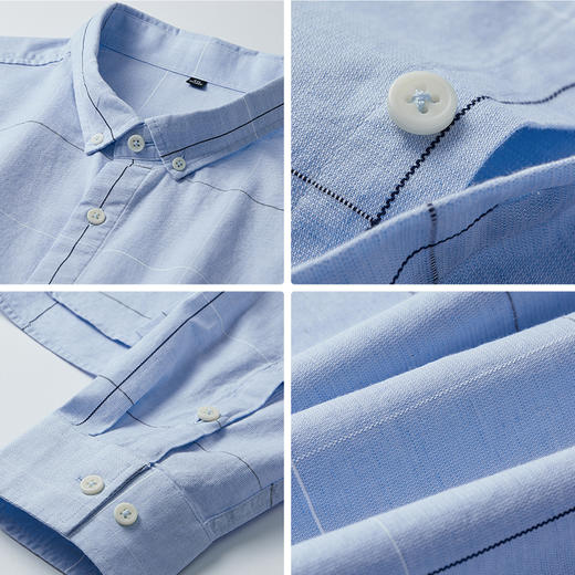 【特】【新款DDA】大依优型大码男装长袖衬衫宽松休闲商务免烫全棉加肥加大码 商品图3