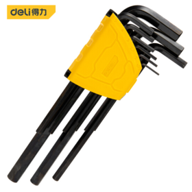 得力DL231209H发黑加长平头内六角组套(黑)