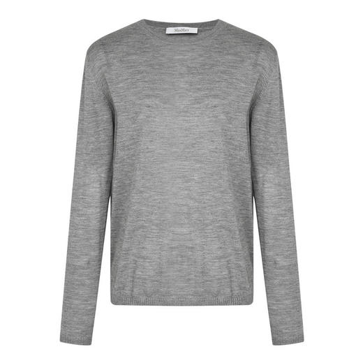 MAX MARA 2023春夏新品 女士纯色羊绒针织衫 灰色 MARMO 004 商品图0