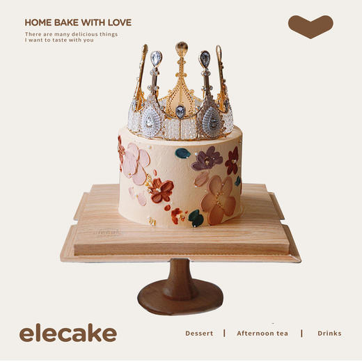 花园油画皇冠蛋糕 商品图0