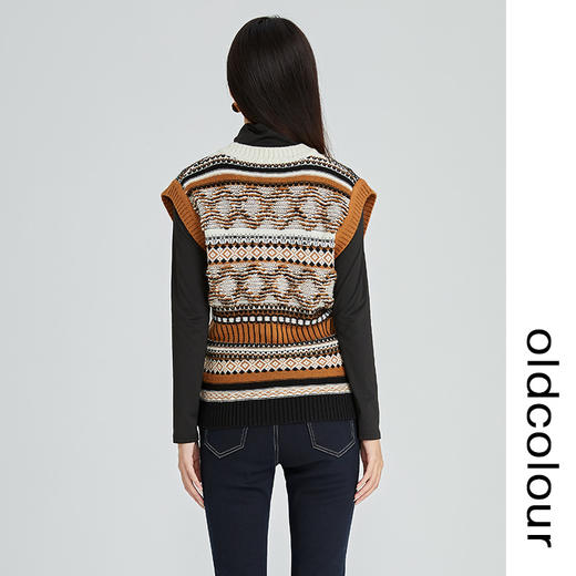 oldcolour2022年冬季新款通勤时尚修身显瘦百搭毛织背心女 商品图4