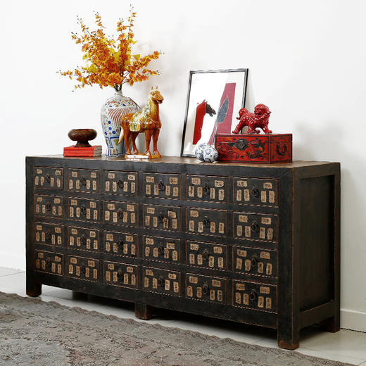 中药柜实木家用柜药店中医药斗柜中式药材展柜储物柜客厅边柜 商品图4