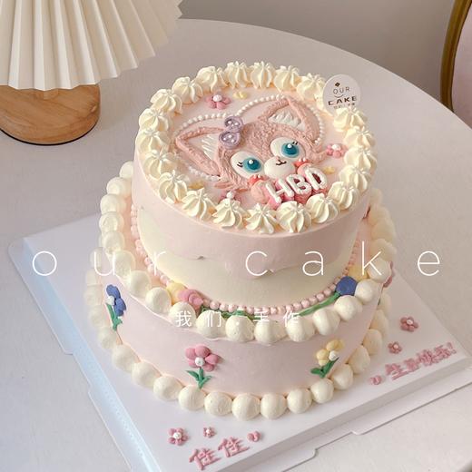 迪士尼玲娜贝儿手绘爱心复古蛋糕-低糖处理无添加 商品图4