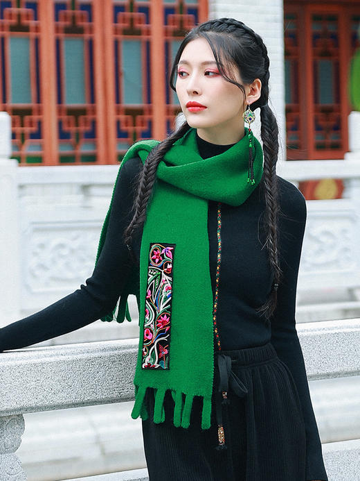 宁安如梦毛线围巾 /   红色 黄色 蓝色 绿色  / 现货 商品图1