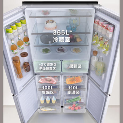 松下( Panasonic) 575升 纳诺怡X 1级能效 NR-W591CP-W 商品图3