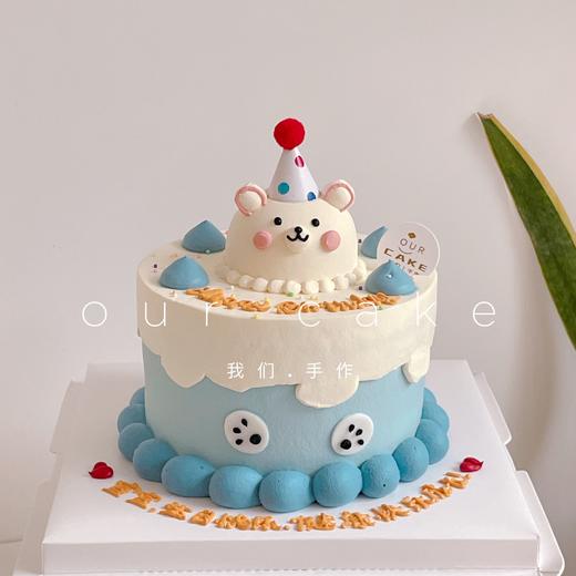 白色小熊蛋糕（两个颜色可选）-低糖处理无添加 商品图2