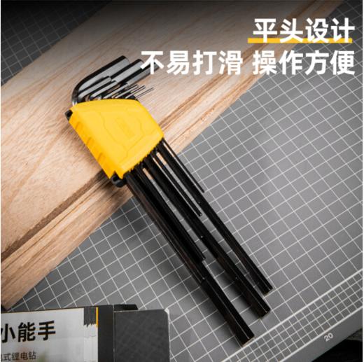 得力DL231309H发黑特长平头内六角组套(黑) 商品图1
