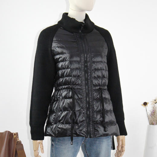 FOCALS福柯斯新款时尚休闲短款拼接薄羽绒服外套F2Y3D526N1 商品图1