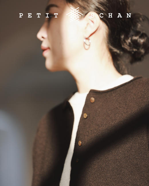 PETIT SCHAN小闪 CLO#145 sense of autumn 秋意浓 秋冬高端针织系列纯山羊绒圆领长袖开衫 商品图14