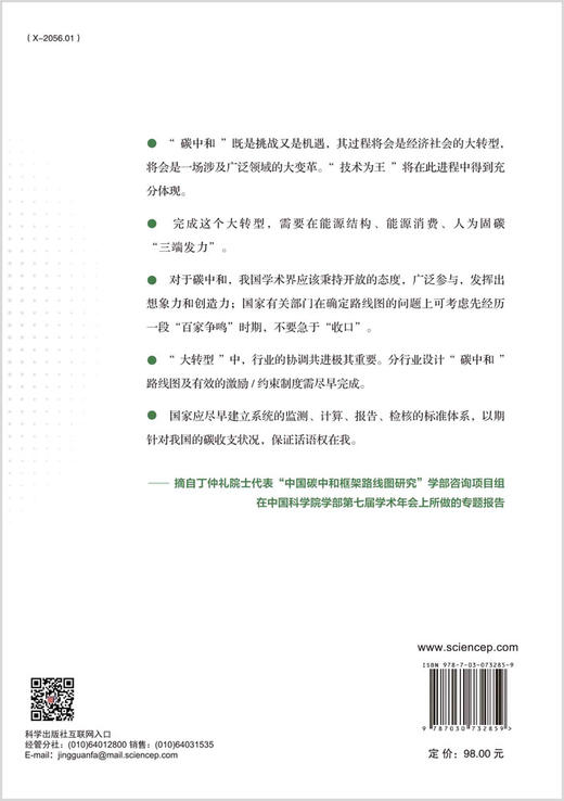 碳中和：逻辑体系与技术需求/丁仲礼，张涛 商品图1